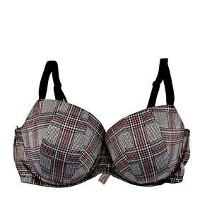 Victoria's Secret Plaid Bra - Black and Red